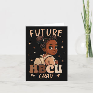 Tarjeta Futuro Hbcu Grad Niños Chica Negro Afro Histor Neg
