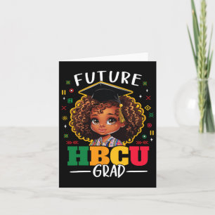 Tarjeta Futuro Hbcu Grad Niños Chica Negro Afro Histor Neg