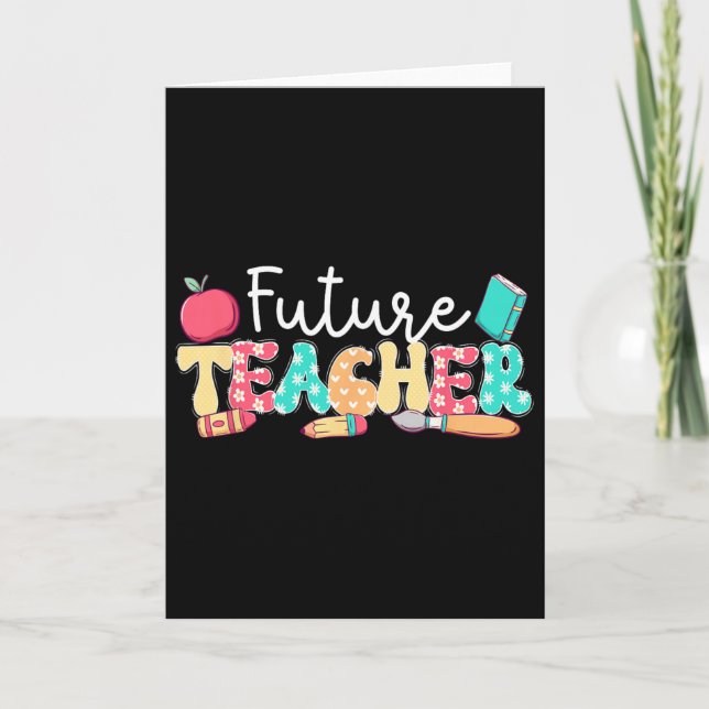 Tarjeta Futuro maestro en progreso Groovy estudiante en pr (Anverso)