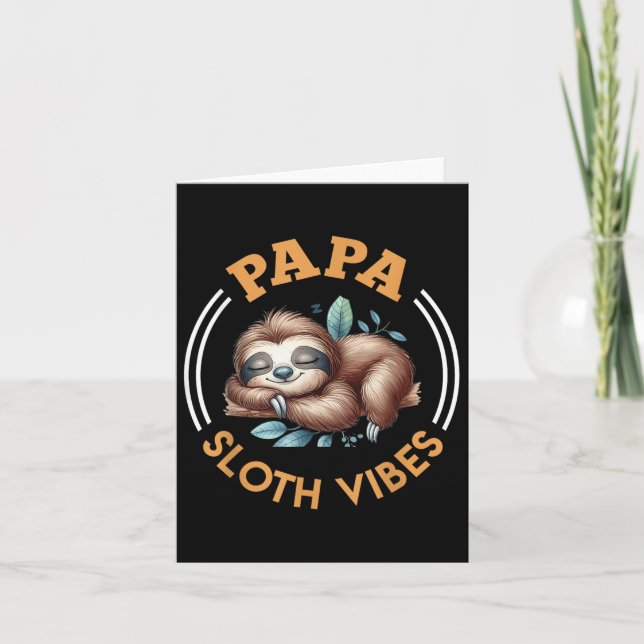 Tarjeta Futuro padre papá Sloth vibes gracioso que pronto  (Anverso)