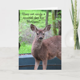 Tarjeta Fuzzy Deer Mother's Day Card