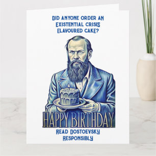 Tarjeta Fyodor Dostoevsky - Feliz cumpleaños