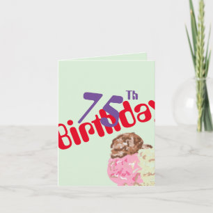 Tarjeta G de cumpleaños : Setenta y cinco