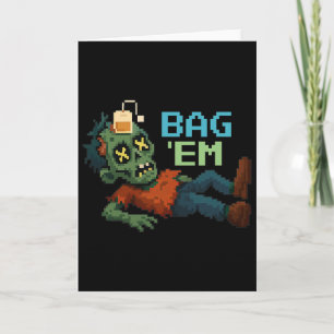 Tarjeta G em Pixel Zombie Zombie Té G Halloween Npc Gamer 