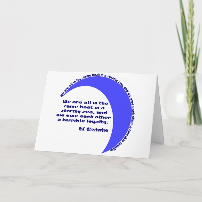 Tarjeta G. K. Chesterton Mar tormentoso (Anverso)