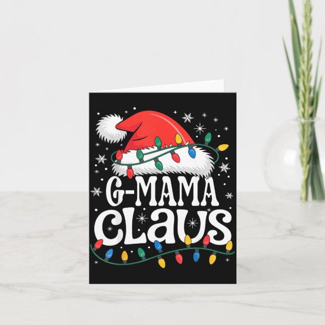 Tarjeta G-mama Claus Funny Xmas Christmas Grandma Holiday  (Anverso)