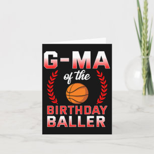 Tarjeta G-mamáes Del Niño De Cumpleaños Bysketbyll Bday Ce
