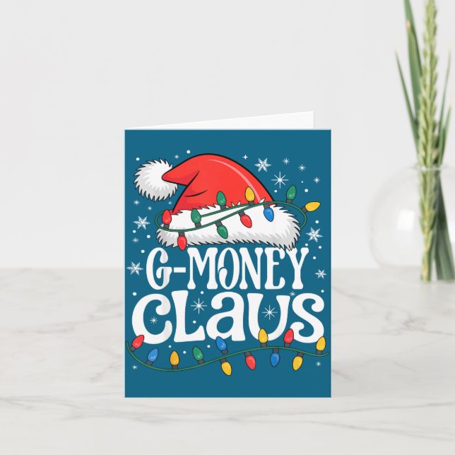 Tarjeta G-money Claus Funny Xmas Christmas Grandma Holiday (Anverso)