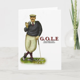 TARJETA G.O.L.F. GENTLEMEN SÓLO SE PROHÍBE A LAS MUJERES