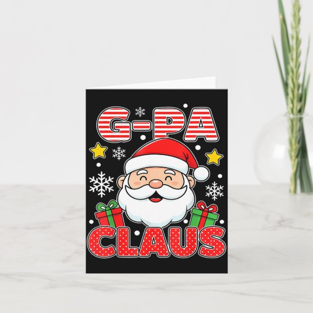 Tarjeta G-pa Claus Shirt Group Matching Family Christmas  (Anverso)