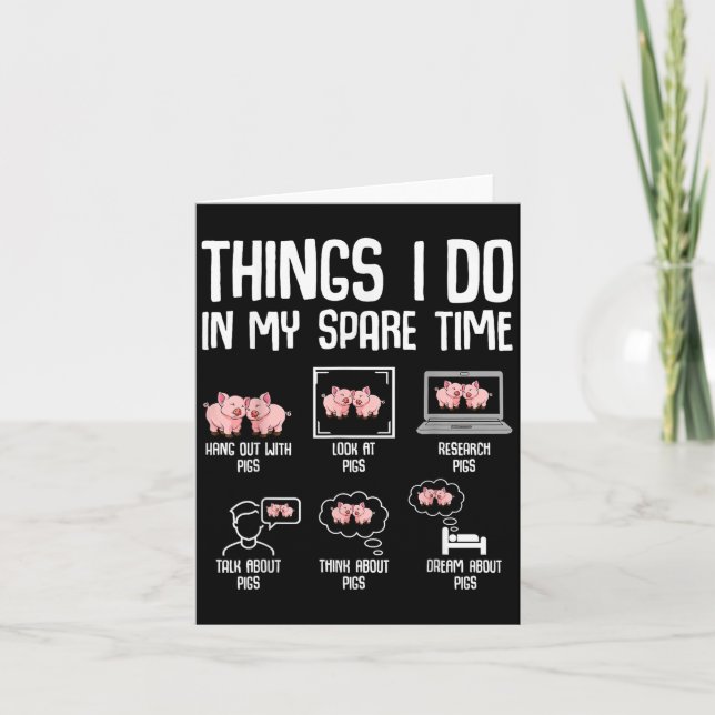 Tarjeta G Things I Do In My Spare Time Women Kids  (Anverso)