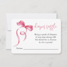 Gabinete Pink Bow Gingham Diaper Raffle