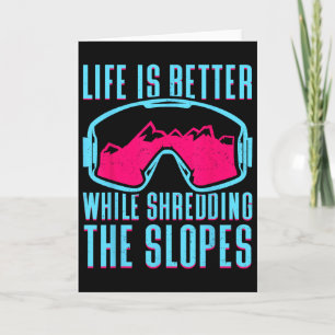 Tarjeta Gafas de esquí retro para snowboard Vintage 80s 90