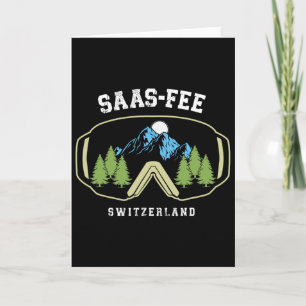 Tarjeta Gafas de esquí Saas-fee Resort Alpes suizos Esquí