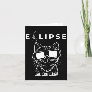 Tarjeta Gafas de gato de eclipse solar Diseño de gato