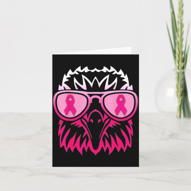 Tarjeta Gafas de sol con cinta rosa para hombres apoyan el (Anverso)