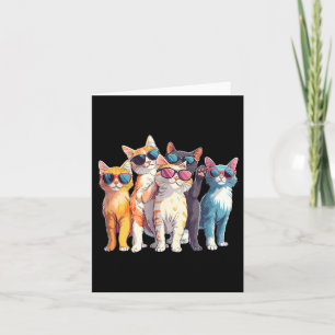 Tarjeta Gafas de sol Cool Cats Humor Gráfico Hombres Mujer
