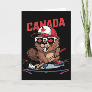 Tarjeta Gafas de sol de hoja de arce de bandera canadiense