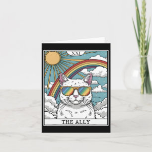 Tarjeta Gafas de sol divertidas Ally Cat Lgbtq Gay Lesbian