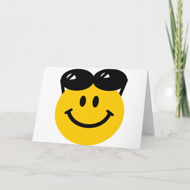Tarjeta Gafas de sol encaramadas encima de la cara (Anverso)