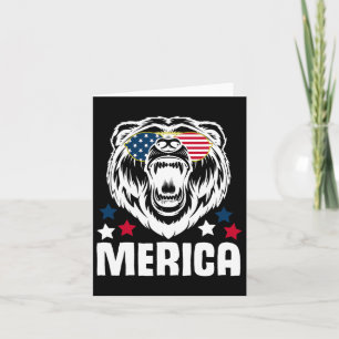 Tarjeta Gafas de sol Merica 4 de julio bandera americana o