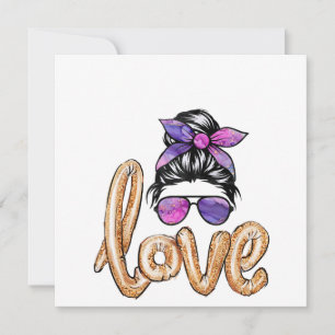 Tarjeta Gafas de sol moradas para chicas San Valentín Amor