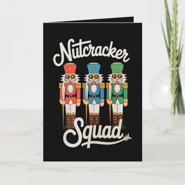 Tarjeta Gafas de sol Nutcracker Squad Navidad Xmas Fiesta (Anverso)