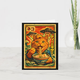 Tarjeta Gafico vintage japonés de los 80 meme de gato de r
