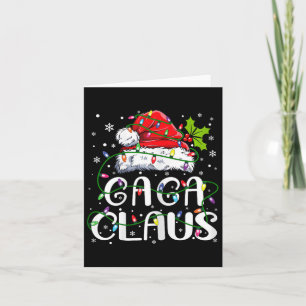 Tarjeta Gaga Claus Navidades Santa Hat Familia Xma