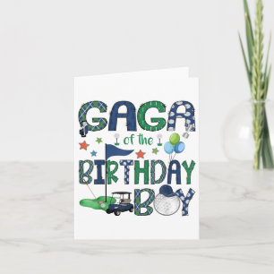 Tarjeta Gaga Del Ave De Nacimiento En Un Amante Del Golf _