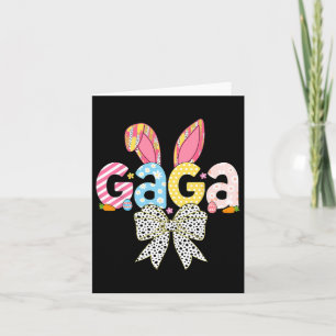 Tarjeta Gaga Easter Bunny Coquette Bow Mujeres Chicas Happ
