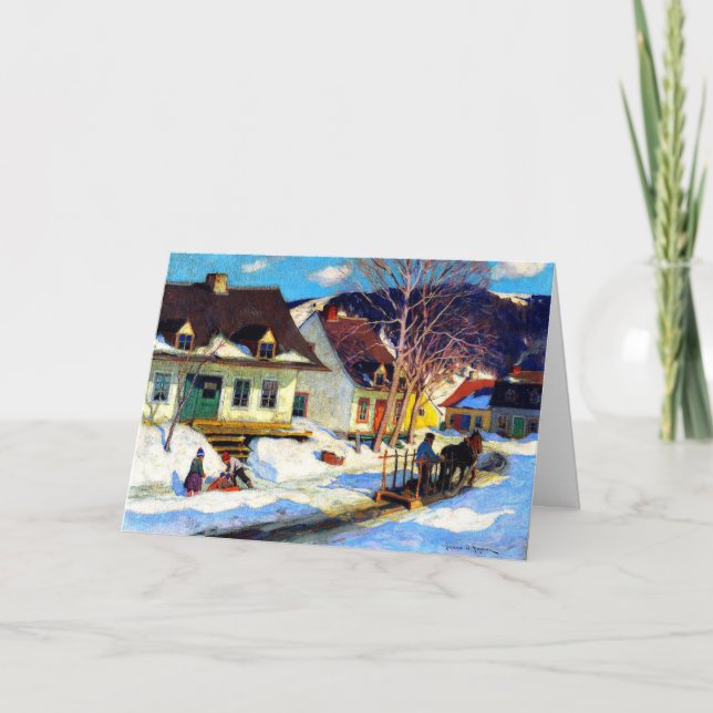 Tarjeta Gagnon - A Quebec Village Street, (Anverso)