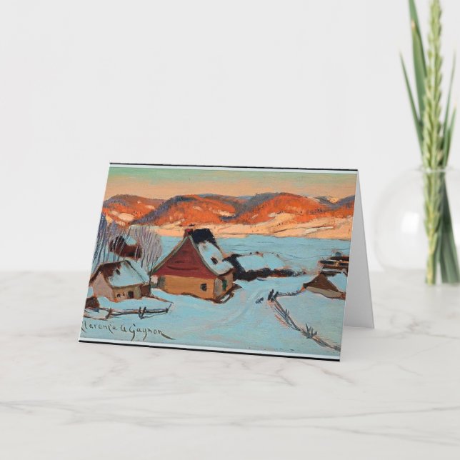 Tarjeta Gagnon - Crepúsculo - Invierno en Quebec (Anverso)