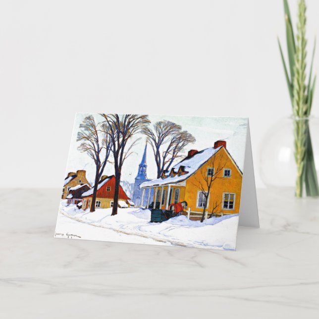 Tarjeta Gagnon - mañana del invierno, Baie-Santo Paul (Anverso)