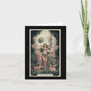 Tarjeta Gaia Diosa Griega Día de la Madre Tierra Día de la