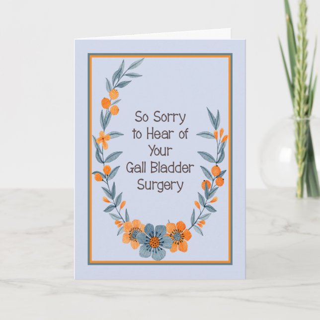 Tarjeta Gal Bladder Surging Get Well Card (Anverso)