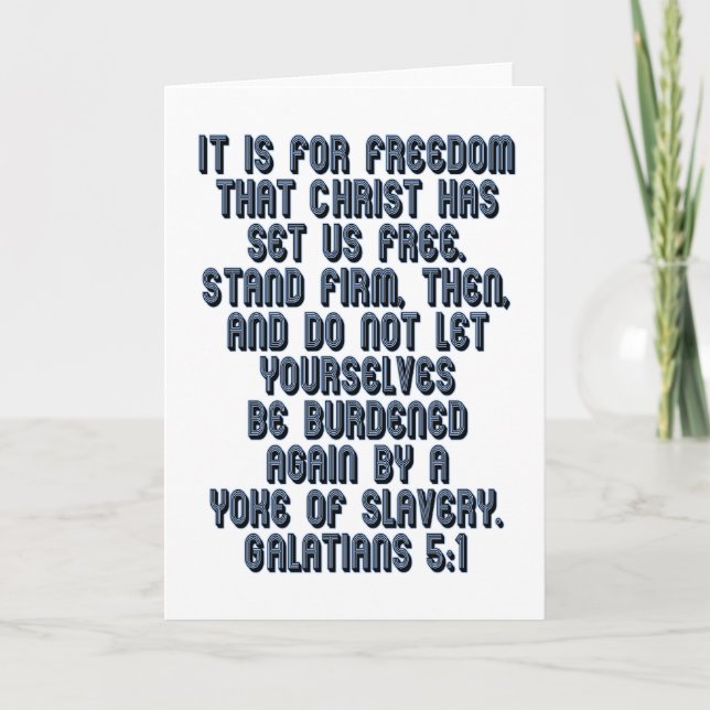 Tarjeta Galatianos 5:1 (Anverso)