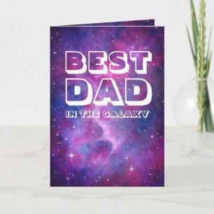Tarjeta Galaxia acuarela mejor papá