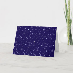 Tarjeta Galaxia Celeste Azul Oscuro
