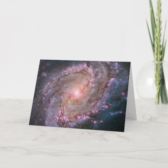 Tarjeta Galaxia Espiral Barrada Messier 83. (Anverso)