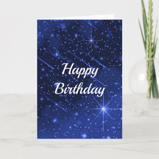 Tarjeta Galaxia Estrella de Cumpleaños (Anverso)