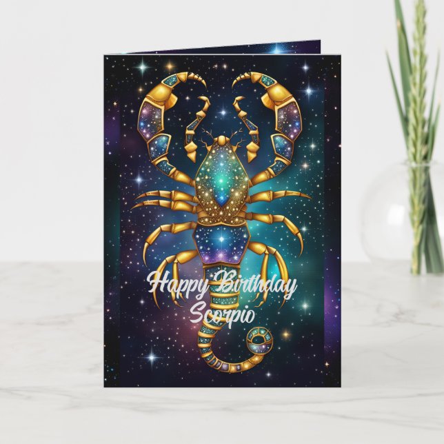 Tarjeta Galaxia Jewel personalizada Zodiac Scorpio (Anverso)