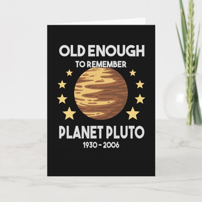 Tarjeta Galaxia Plutón-Planeta Vintage (Anverso)