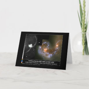Tarjeta Galaxias colisionantes Telescopio Hubble