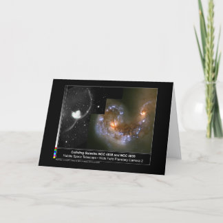 Tarjeta Galaxias colisionantes Telescopio Hubble