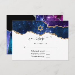 Tarjeta Galaxy Agate Bat Mitzvah RSVP