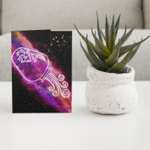 Galaxy Aquarius Rótulo Zodiac personalizado Cumple