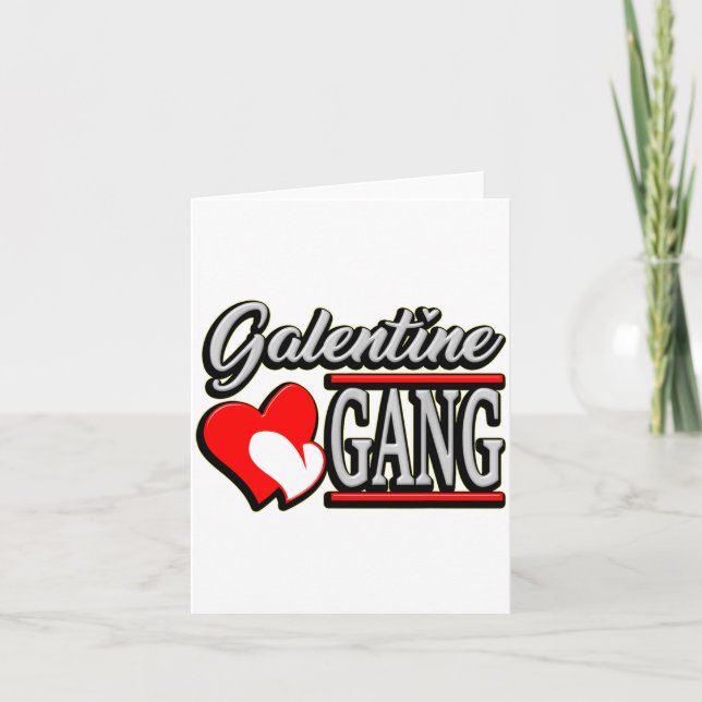 Tarjeta Galentine Gang Funny Valentines Day With The Gir  (Anverso)