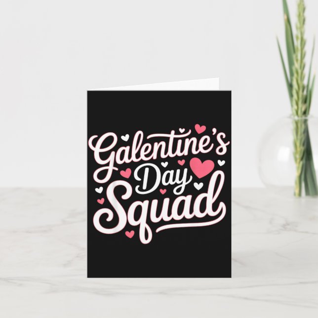 Tarjeta Galentine's Day Squad For Friends Festive Ladies V (Anverso)