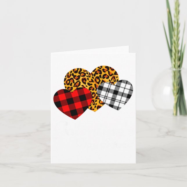 Tarjeta Galentines Day Squad Valentines Hearts Love Leopar (Anverso)